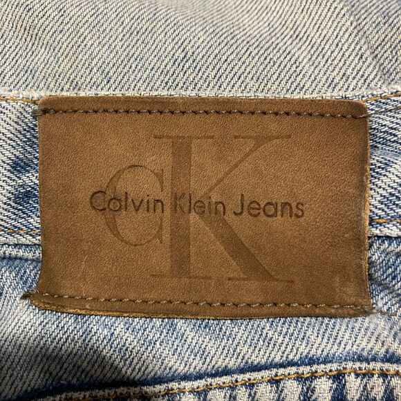 Calvin Klein Jeans Sz 14 Double Stone Wash Vintage 90's Y2K Tapered Leg USA Made - Picture 13 of 16